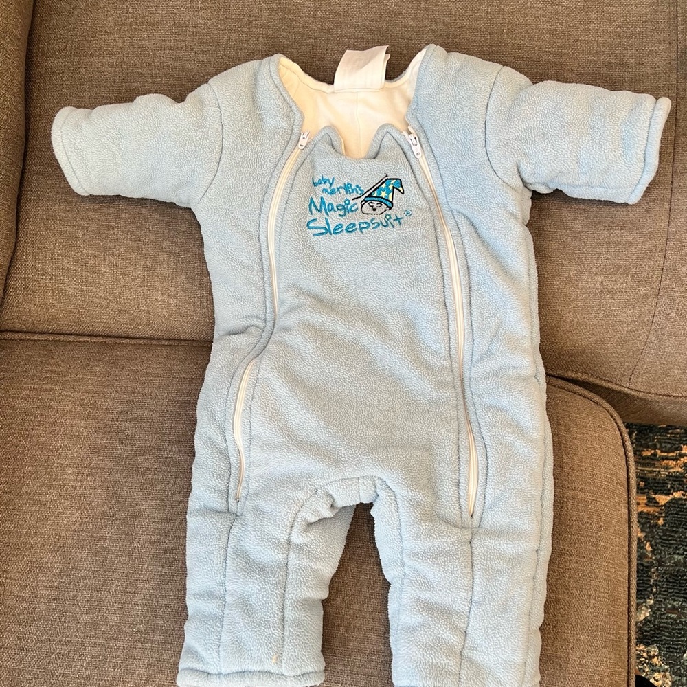 Baby Merlin’s Magic Sleepsuit - 3-6m blue